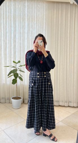 دامن چهارخونه پشمی