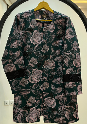 مانتو ژاکارد مجلسی دکمه مخفی