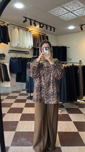 شومیز پلنگی دوخت مزونی